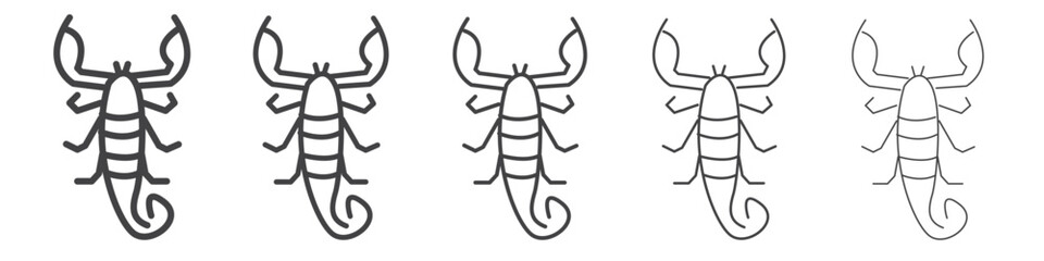 Scorpion icon outline ilustration vector symbol