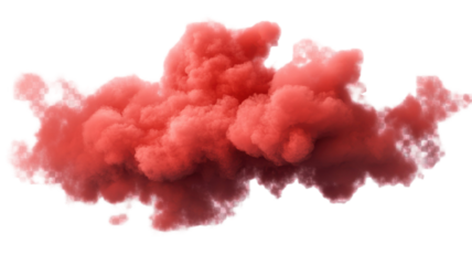 Red smoke on white background isolated on white background
