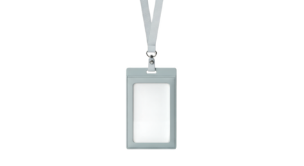 Blank Id Card With Lanyard Mockup
