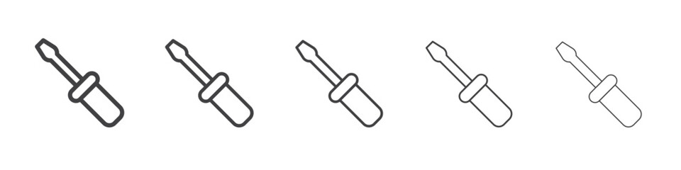 Screwdrive icon outline ilustration vector symbol