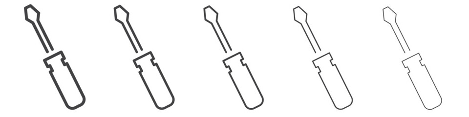 Screwdriver icon outline ilustration vector symbol