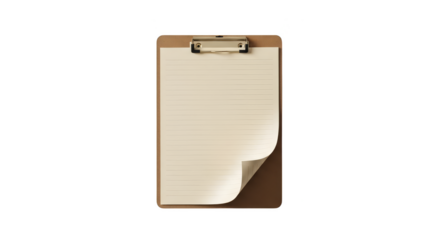 Blank Lined Notepad On Clipboard