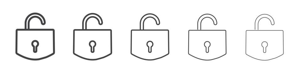 Security icon outline ilustration vector symbol