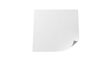 Blank Paper Sheet Mockup Curled Corner