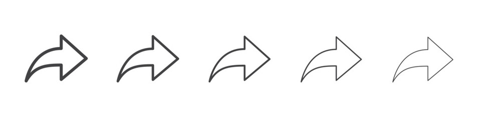 share icon set outline ilustration vector symbol