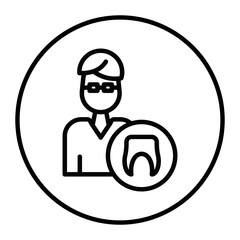 Male Dentist Vector Icons