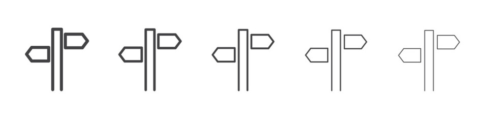Sign post icon outline ilustration vector symbol