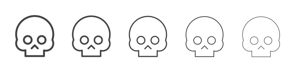 Skull icon outline ilustration vector symbol
