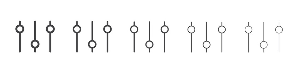 Sliders icon outline ilustration vector symbol