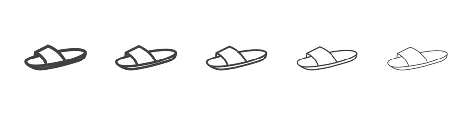 Slippers icon outline ilustration vector symbol