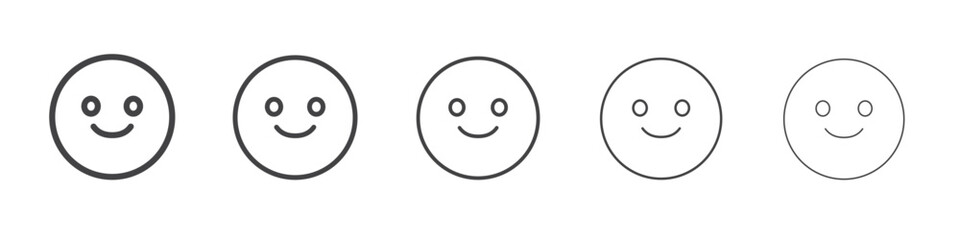 Smile icon outline ilustration vector symbol