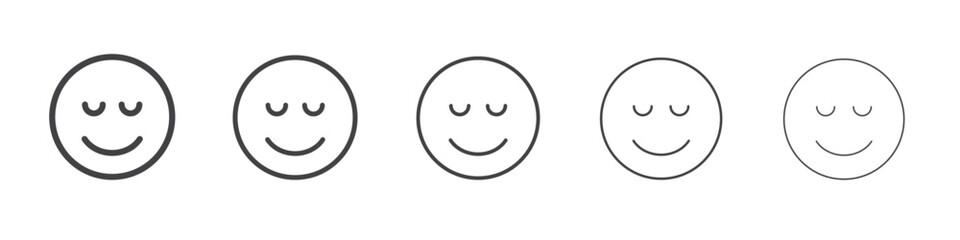 Smiley icon outline ilustration vector symbol