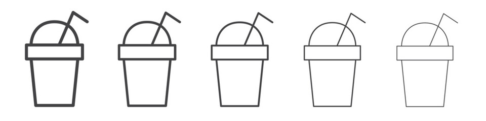 Smoothie icon outline ilustration vector symbol