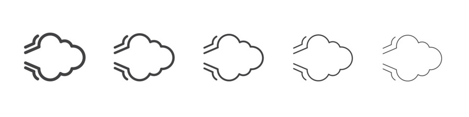 Smoke icon outline ilustration vector symbol