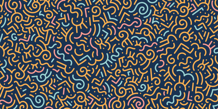 Banni&egrave;re d&eacute;corative &agrave; motifs abstraits - Papier-peint de formes color&eacute;es arrondies - Illustration minimaliste moderne - Vecteur &eacute;ditable