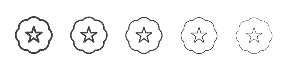 Star award icon outline ilustration vector symbol