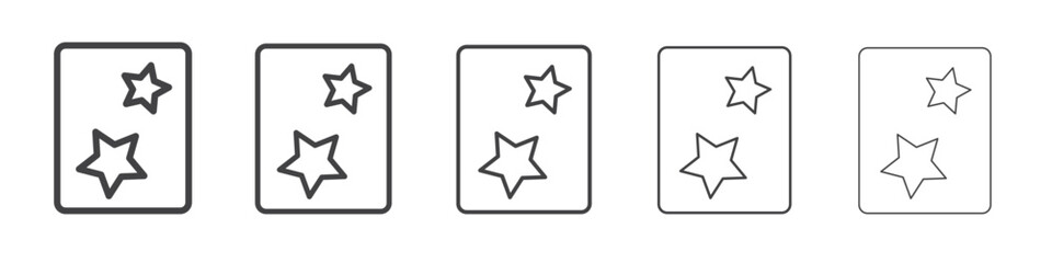 Obraz premium Starr card icon outline ilustration vector symbol