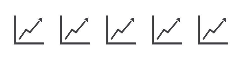 Statistic Up icon outline ilustration vector symbol