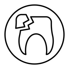 Broken Tooth Vector Icons