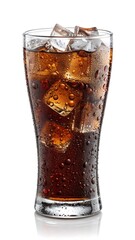Refreshing Cola Drink Iced Cola in Glass Carbonated Beverage Cold Soda Sparkling Drink Photography