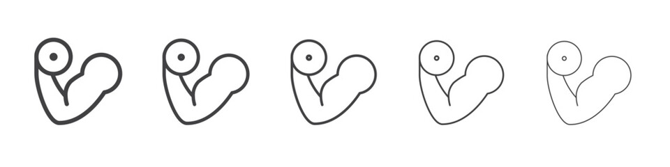 strength training icon outline ilustration vector symbol