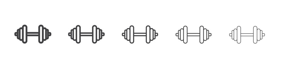 strength training icon outline ilustration vector symbol