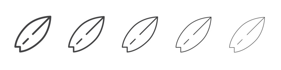 Surfboard icon outline ilustration vector symbol