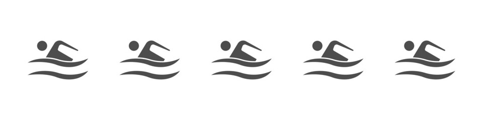 swimming icon outline ilustration vector symbol