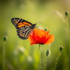 Obraz premium butterfly on a flower