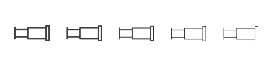 Telescope icon outline ilustration vector symbol