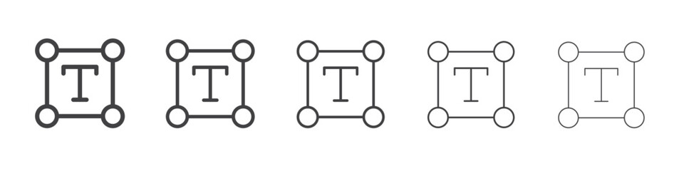 Text box icon outline ilustration vector symbol