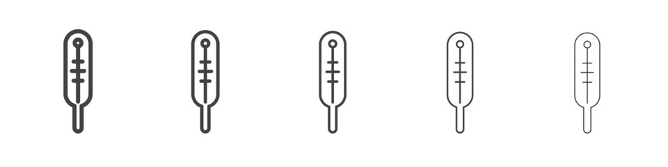 Thermometer icon outline ilustration vector symbol