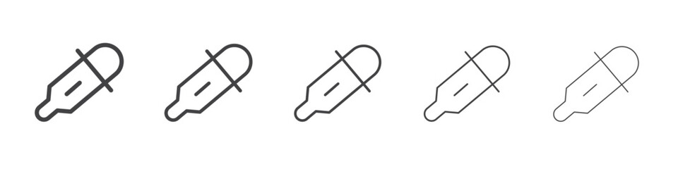 Thermometer icon outline ilustration vector symbol