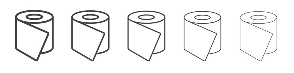 toilet tissue paper roll icon outline ilustration vector symbol