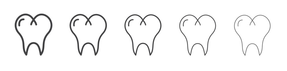 Tooth icon outline ilustration vector symbol