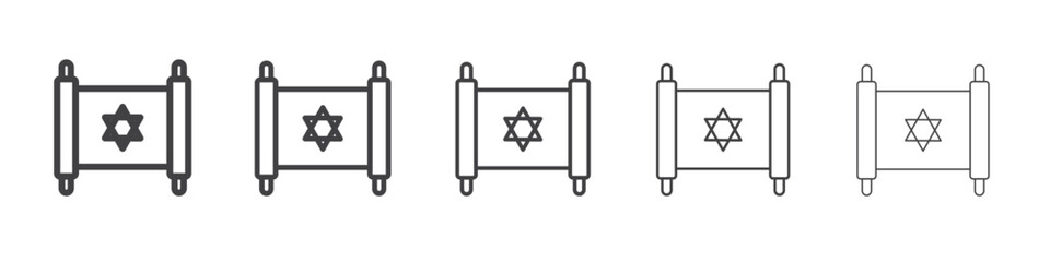Fototapeta premium Torah icon outline ilustration vector symbol