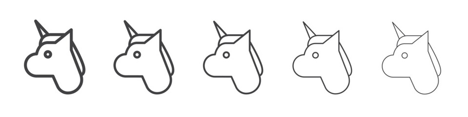 Unicorn icon outline ilustration vector symbol