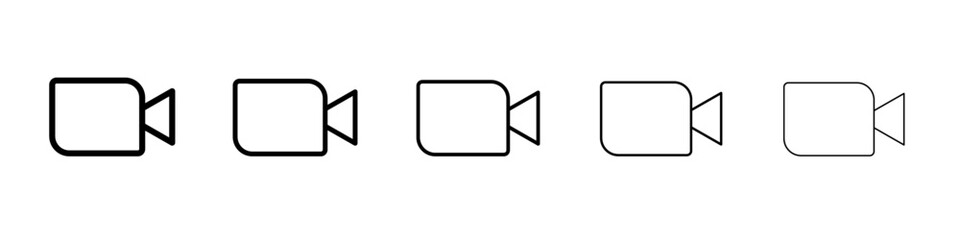 Video camera icon outline ilustration vector symbol