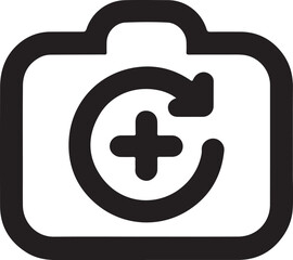 Medical Case with Renewal Symbol Represents Health and Recovery Focus in Healthcare Services and Pharmaceutical Industries Illustration