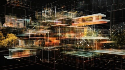 Abstract architectural cityscape