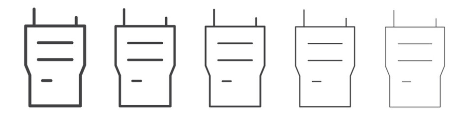 Walkie Talkie icon outline ilustration vector symbol