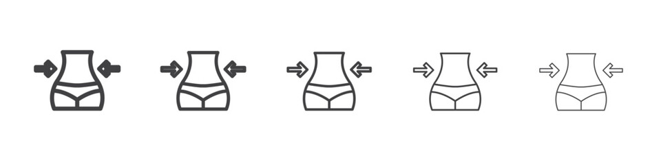 Weight loss icon outline ilustration vector symbol