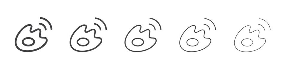 Weibo icon outline ilustration vector symbol