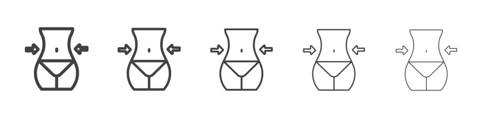 Weight loss icon outline ilustration vector symbol