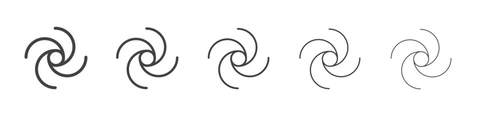 Whirl wind icon outline ilustration vector symbol