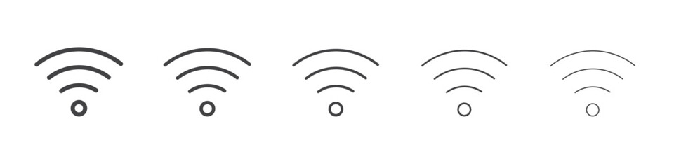 Wifi icon outline ilustration vector symbol