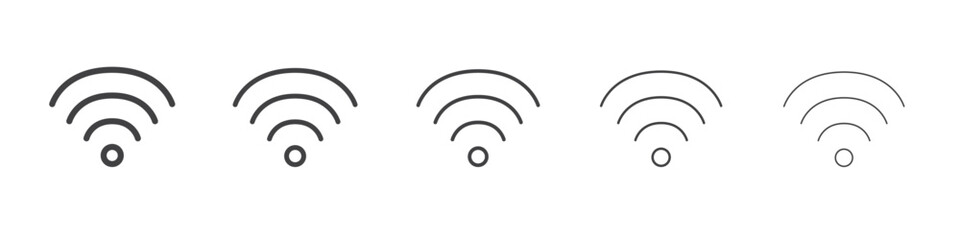 Wifi icon outline ilustration vector symbol