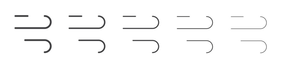 Wind icon outline ilustration vector symbol