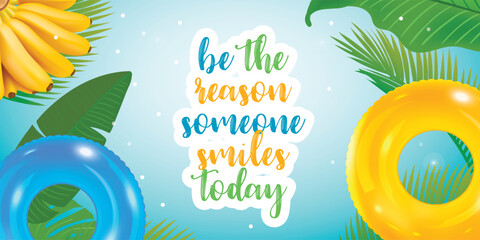 Hello Summer Vector Background Template Design