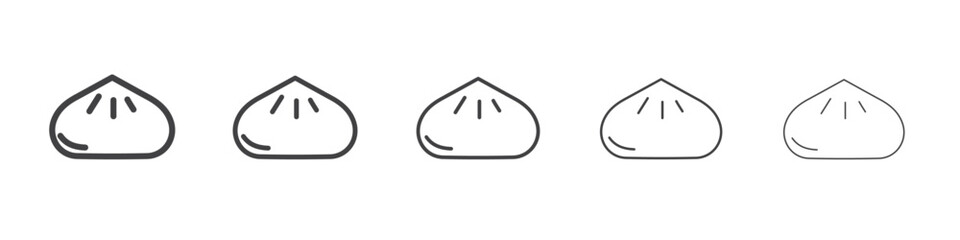 wonton icon outline ilustration vector symbol
